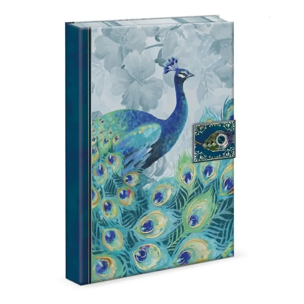 🔸️NWOT Emerald Peacock w/Magnetic Brooch Fastener Journal